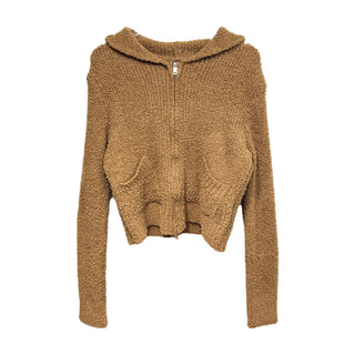 hooded zip sweater