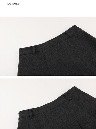 pleated wool skirt