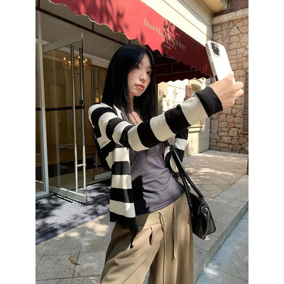 striped zip hoodie