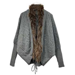 fur batwing sweater