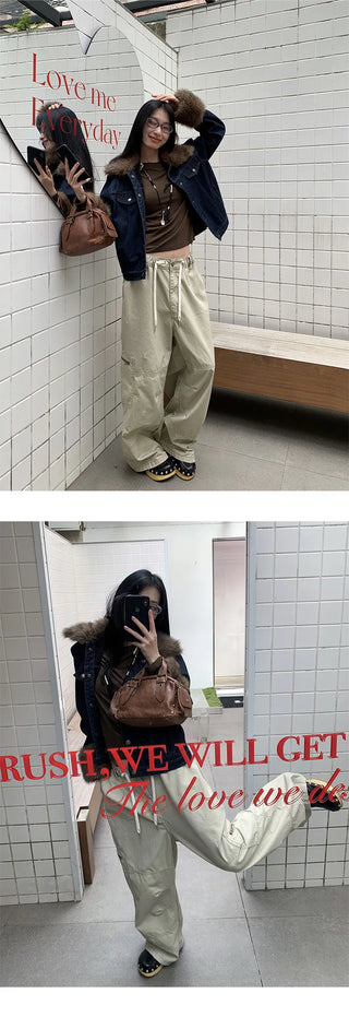 drawstring work pants