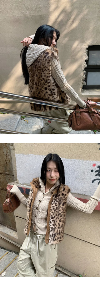 leopard print vest