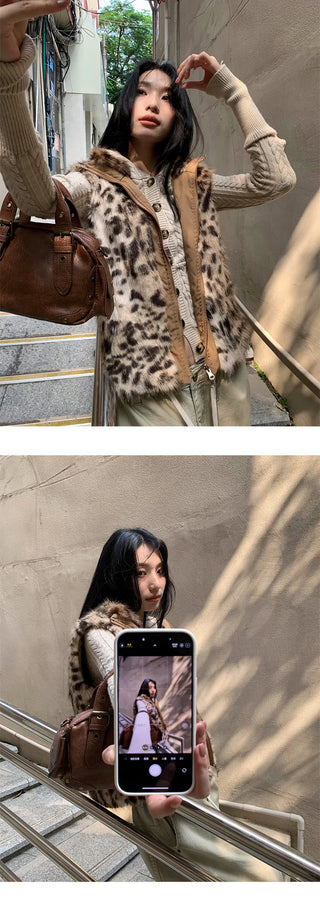 leopard print vest