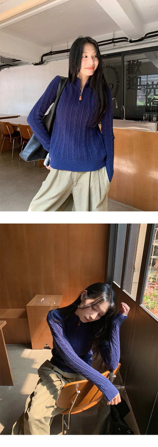 zip turtleneck sweater