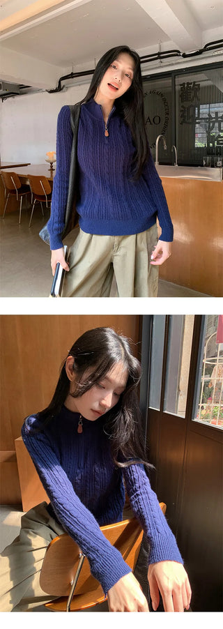 zip turtleneck sweater