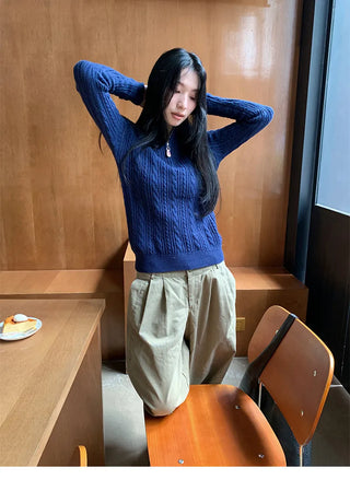 zip turtleneck sweater