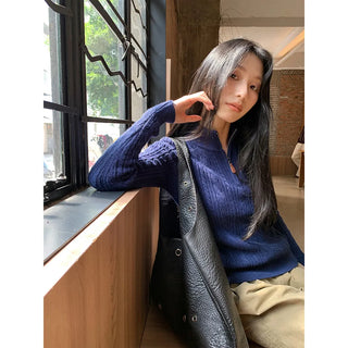 zip turtleneck sweater