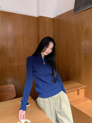 zip turtleneck sweater