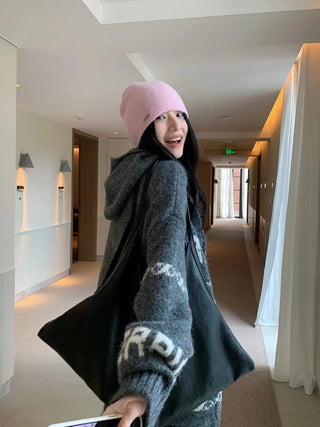 bowknot hood sweater