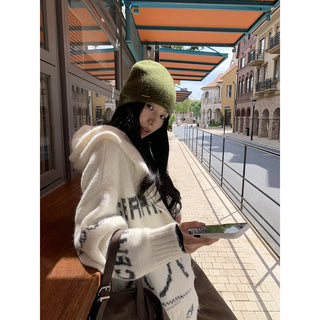 bowknot hood sweater