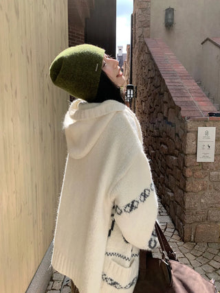 bowknot hood sweater