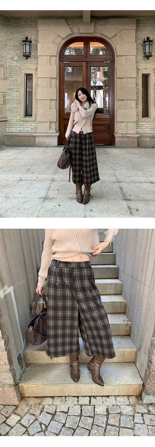 plaid wool pants