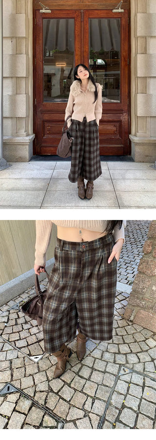 plaid wool pants