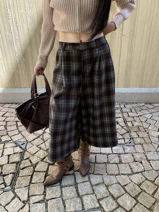plaid wool pants