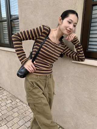 striped long tee