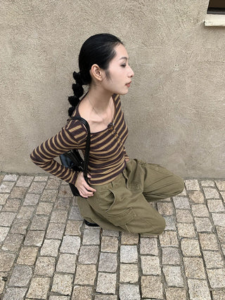 striped long tee