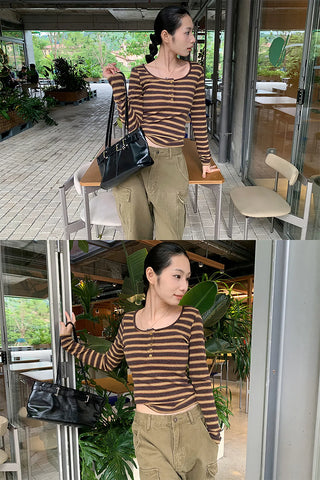 striped long tee