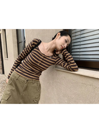 striped long tee