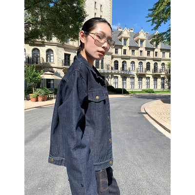 denim fur jacket