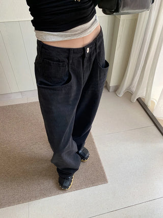 pocket wide jeans