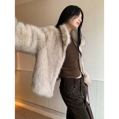 plush quilted coat