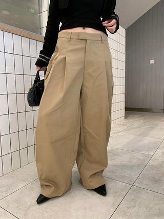 pleated wide pants