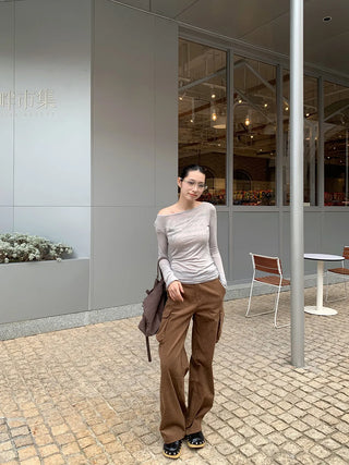 corduroy straight pants