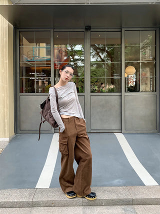 corduroy straight pants