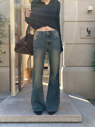 double buckle jeans