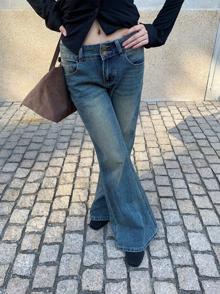 double buckle jeans