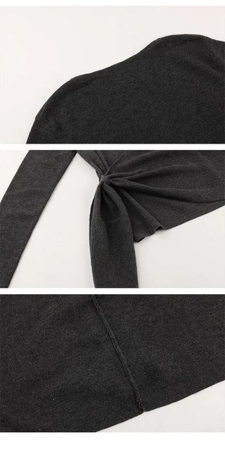 lace-up v-neck sweater