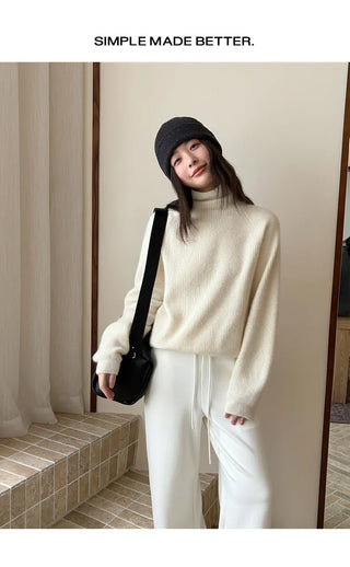 high collar knitwear