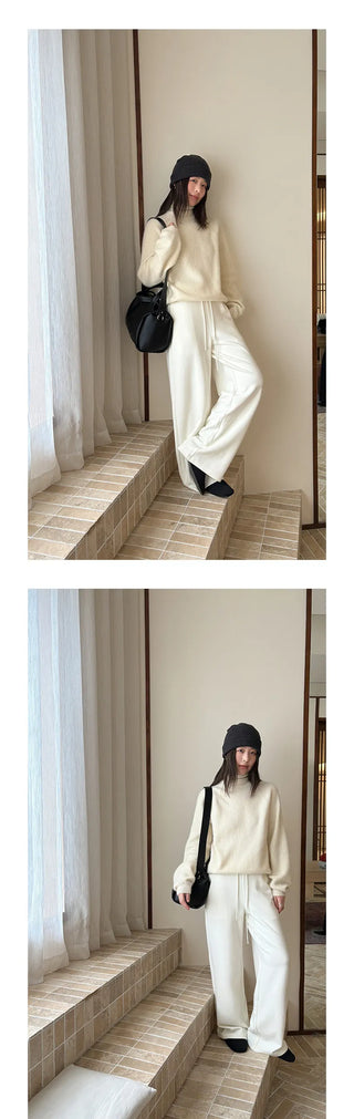 high collar knitwear