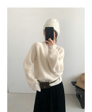 high collar knitwear