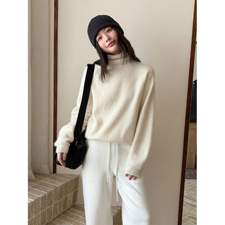 high collar knitwear