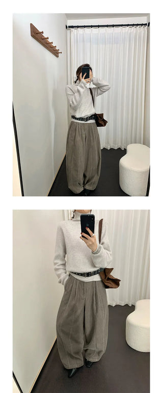 high collar knitwear