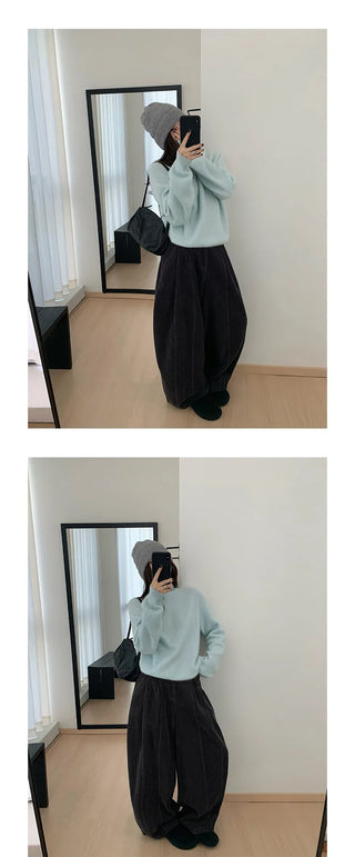 high collar knitwear