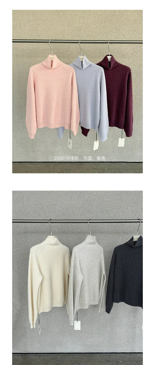 high collar knitwear