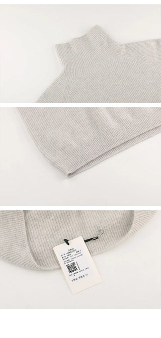 high collar knitwear