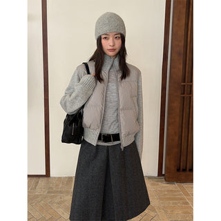 woolen down coat
