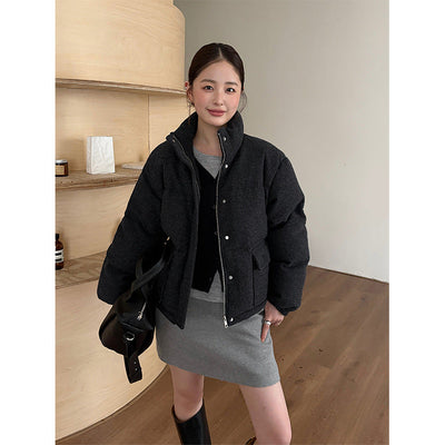 woolen down coat