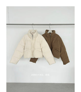 suede down jacket