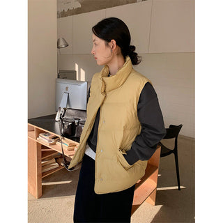 stand collar vest