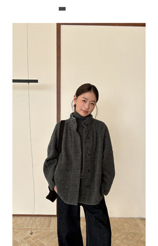 reversible wool coat