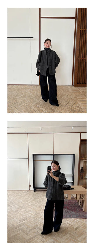 reversible wool coat