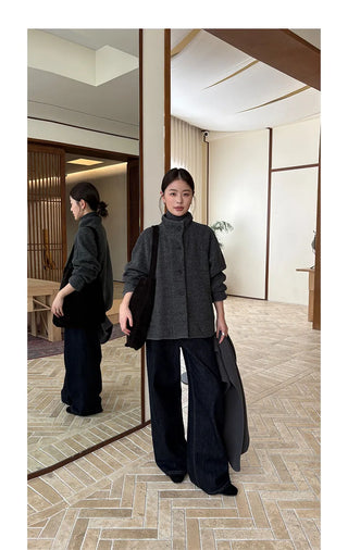 reversible wool coat