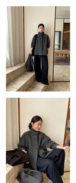 reversible wool coat