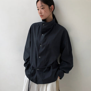 lace-up work coat