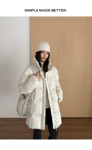 satchel down coat