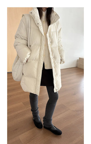 satchel down coat